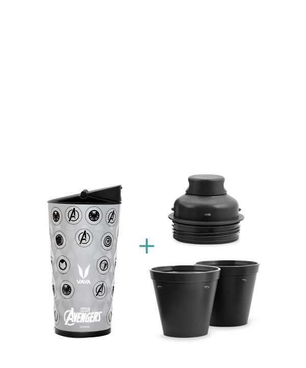 Vaya Drynk - 350 ml - Avengers - (Sipper + Gulper Lid)