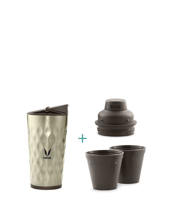Vaya Drynk - 350 ml - Graphite - (Sipper + Gulper Lid)