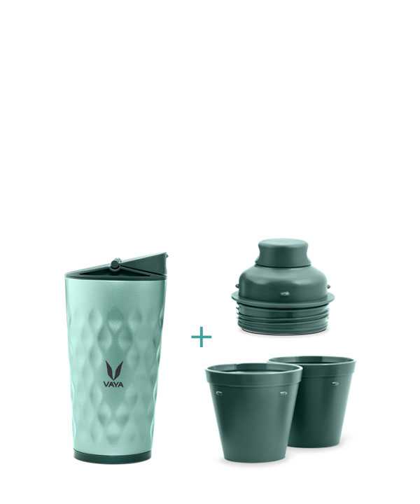 Vaya Drynk - 350 ml - Green - (Sipper + Gulper Lid)