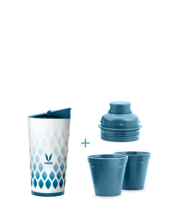 Vaya Drynk - 350 ml - Ice Crystal - (Sipper + Gulper Lid)