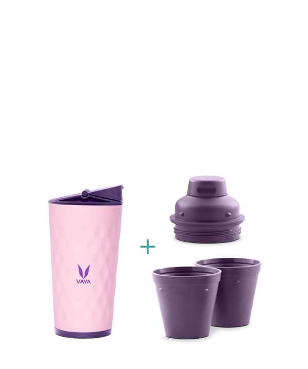 Vaya Drynk - 350 ml - Pink - (Sipper + Gulper Lid)