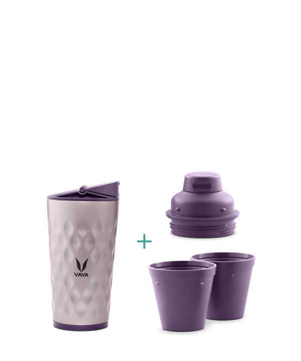 Vaya Drynk - 350 ml - Purple - (Sipper + Gulper Lid)