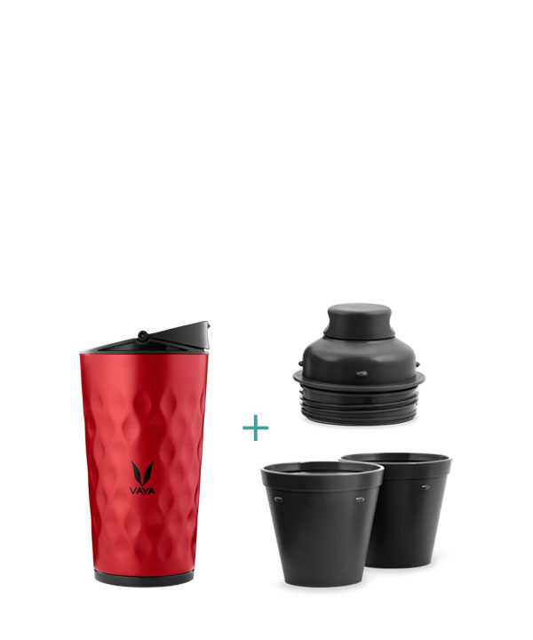 Vaya Drynk - 350 ml - Red - (Sipper + Gulper Lid)
