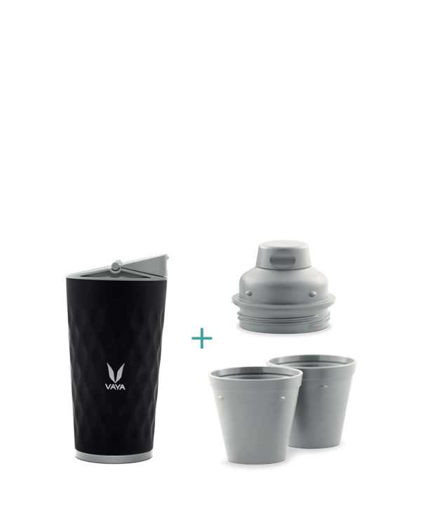 Vaya Drynk - 350 ml - Velvet Black - (Sipper + Gulper Lid)