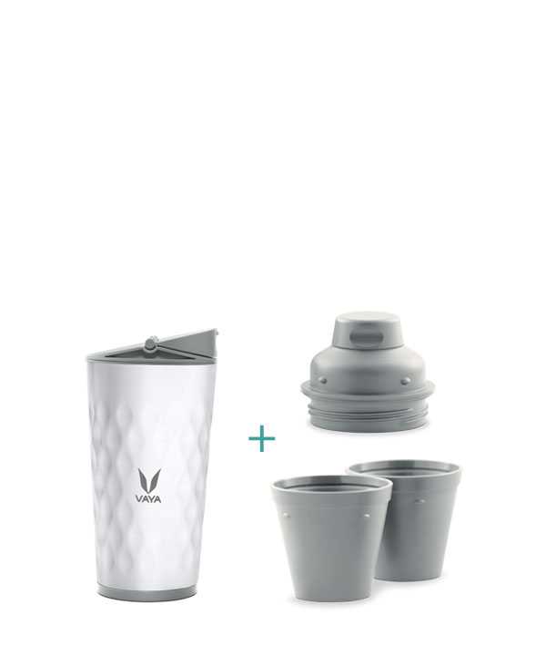 Vaya Drynk - 350 ml - White - (Sipper + Gulper Lid)