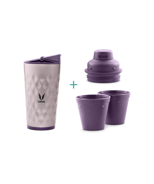 Drynk - 350 ml - Purple - with Sipper + Gulper Lid Drynk - 350 ml - Purple - with Sipper + Gulper Lid