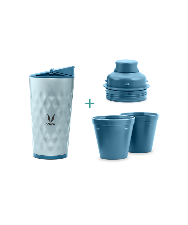 Drynk - 350 ml - Blue - with Sipper + Gulper Lid Drynk - 350 ml - Blue - with Sipper + Gulper Lid