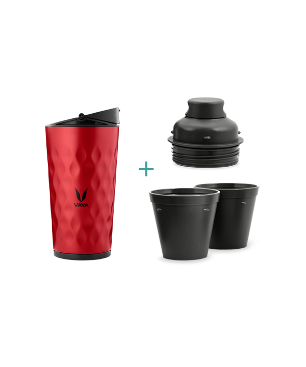 Drynk - 350 ml - Red - with Sipper + Gulper Lid Drynk - 350 ml - Red - with Sipper + Gulper Lid