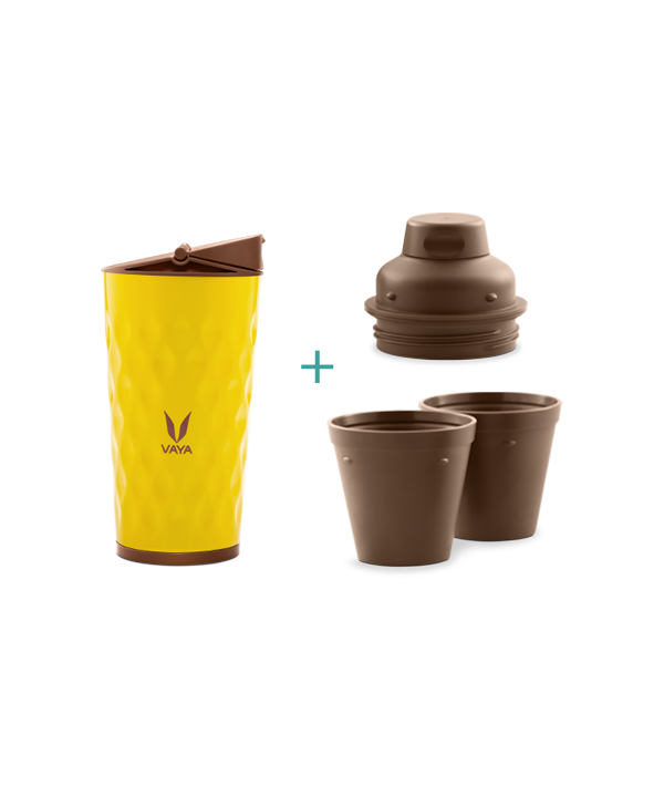 Drynk - 350 ml - Yellow - with Sipper + Gulper Lid Drynk - 350 ml - Yellow - with Sipper + Gulper Lid