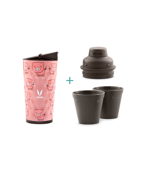 Drynk - 350 ml - Piggy - with Sipper + Gulper Lid Drynk - 350 ml - Piggy - with Sipper + Gulper Lid