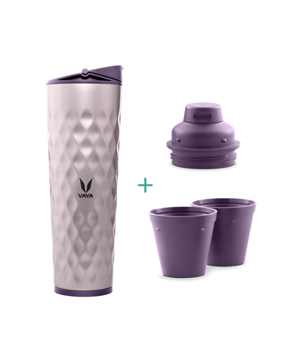 Drynk - 600 ml - Purple - with Sipper + Gulper Lid