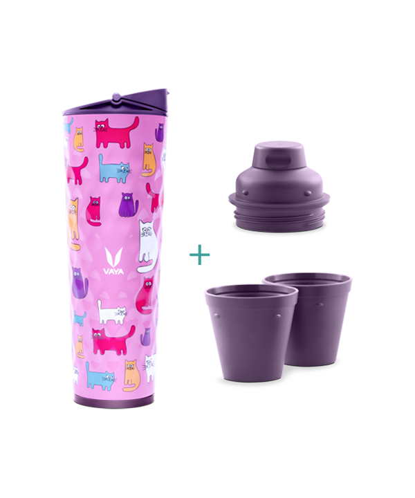 Drynk - 600 ml - Cats - with Sipper + Gulper Lid Drynk - 600 ml - Cats - with Sipper + Gulper Lid