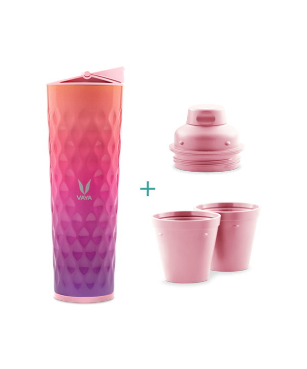Drynk - 600 ml - Ombre Pink - with Sipper + Gulper Lid Drynk - 600 ml - Ombre Pink - with Sipper + Gulper Lid