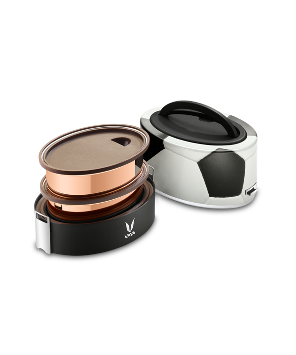 Tyffyn with Copper Finished Containers - 600 ml - Soccer