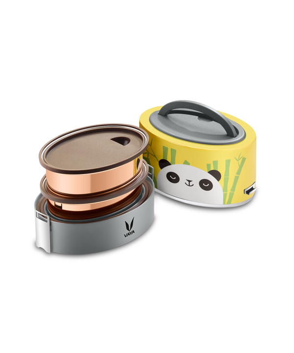 Tyffyn with Copper Finished Containers - 600 ml - Panda