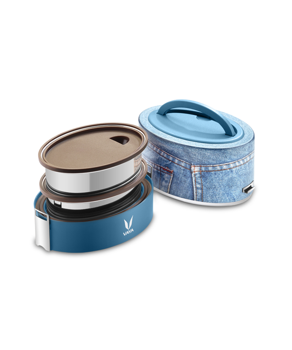 Tyffyn with Polished Containers - 600 ml - Denim