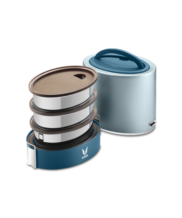 Tyffyn with Polished Containers - 1000 ml - Blue