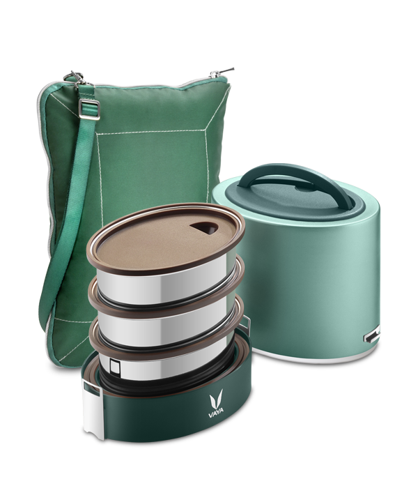 Tyffyn with Polished Containers - 1000 ml - Green - with BagMat